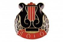 CLOISONNE LYRE PIN Solo
