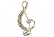 RHINESTONE PIN Clef