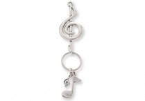 PEWTER DUO Music Keyring & Hook