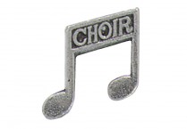 PEWTER LAPEL PIN Choir Note