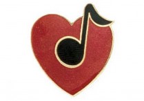 ENAMEL PIN Note/Heart
