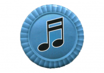 Mini Button BLUE RIBBON NOTE Pkg. of 6
