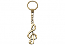 COPPER TREBLE CLEF KEYRING
