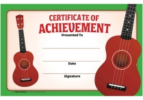 AWARD CERTIFICATE Ukulele