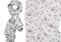 CHIFFON SCARF White