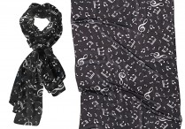 CHIFFON SCARF Black
