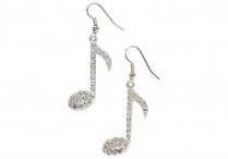CRYSTAL MUSIC NOTE EARRINGS