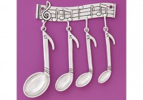 NOTE MEASURING SPOONS w/Staff Hanger