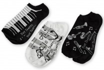 MUSIC ANKLE SOCKS Trio
