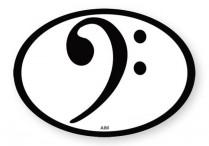 OVAL MAGNET Bass Cleff