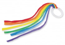 RAINBOW RIBBON HOOPS  Set of 6