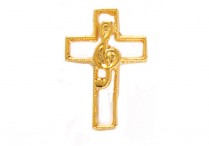 CROSS & CLEF LAPEL PIN