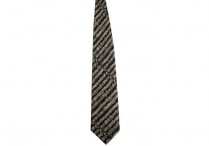 SILK MUSIC TIE Black & Cream