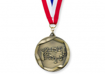 GOLD MUSIC SCULPTURED MEDALLION