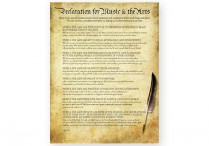 DECLARATION OF MUSIC AND THE ARTS Poster
