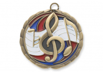 TRI-COLOR MUSIC MEDALLION Gold