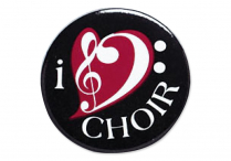 I LOVE CHOIR BUTTON - black