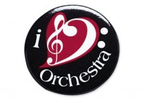 I LOVE ORCHESTRA BUTTON Black