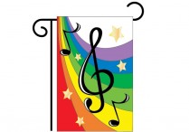 MUSICAL RAINBOW Garden Flag
