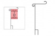 FLAG POLE for MUSIC Flag