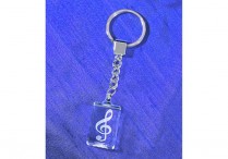 TREBLE CLEF LASER ETCHED KEYCHAIN