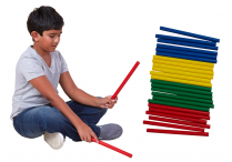 RAINBOW RHYTHM STICKS Set of 12 Pairs