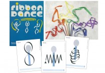 RIBBON DANCE CHOREOGRAPHY Kit and 6 RIBBON WANDS (72")