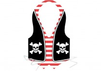PLASTIC PIRATE VEST Pkg/12