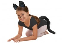 CAT EARS & TAIL Black