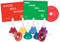 Chroma-Notes 8-NOTE HANDBELLS & BELL SONGBOOKS Vol. 1 & 2 plus CD Set