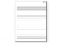 WIPE-OFF MUSIC STAFF CHART