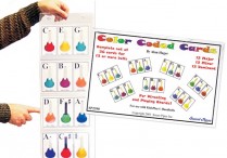 COLOR CODED HANDBELL CARDS (36 chord) & CARD HOLDER Set