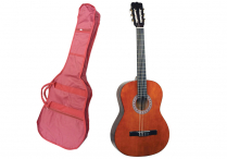 CLASSICAL GUITAR, 1/2 size & MAROON GUITAR BAG Set