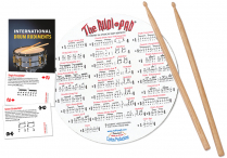 RUDI-PAD, DRUMSTICKS & DRUM RUDIMENT CARDS Set