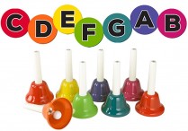 Chroma-Notes 8-NOTE HANDBELLS & Music-Go-Rounds: ALPHADOTS Set 2