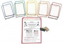 WIPE CLEAN WORKSHEET COVERS & 10 MINI ERASERS