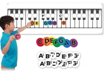 Music-Go-Rounds ALPHADOTS & SHARP/FLAT NOTES & GIANT KEYBOARD WALL CHART