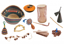 AFRICAN INSTRUMENTS (9) Plus African Storage Basket