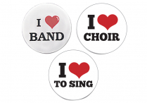 I HEART BUTTONS Pkg. of 6