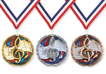 TRI-COLOR MUSIC Medallion