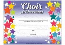 ACHIEVEMENT CERTIFICATE Choir