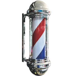 Barber Pole Traditional Silver - Round Top 71cm (HD-2371006)