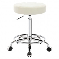 ***GRID Stool - White with white line