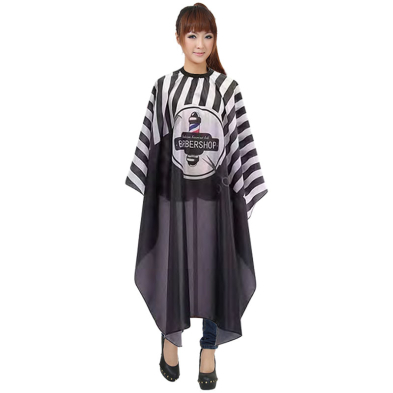 Cutting Cape Barber Black & White Stripes