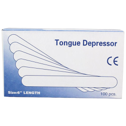 Wooden Body Spatulas - Box of 100 - Tongue Depressors