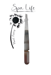 Spa Life Slant Tip Tweezer with Eyebrow Comb