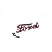Ford Script For Side of Hood - w/Red Accent - 1940 Ford Car