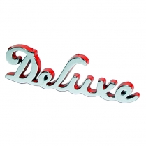 Deluxe Script For Side of Hood - w/Red Accent - 1940 Ford Car