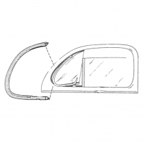 Vent Window Rubber Seals - Pair - Molded Curved - Closed Car - 1940 Ford Car