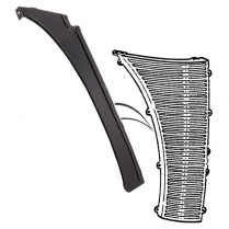 Radiator Grille Plate - Center - Deluxe - 1940 Ford Car